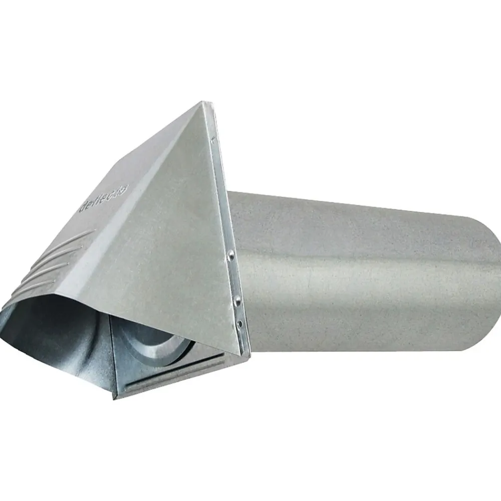 Deflect-O Deflecto Gvh4 4" Wide-mouth Galvanized Vent Hood