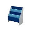 Bookcases*Delta Children Sling Book Rack 4-Tier 28"H Bookshelf, Gray/Blue (TB84414GN-026)