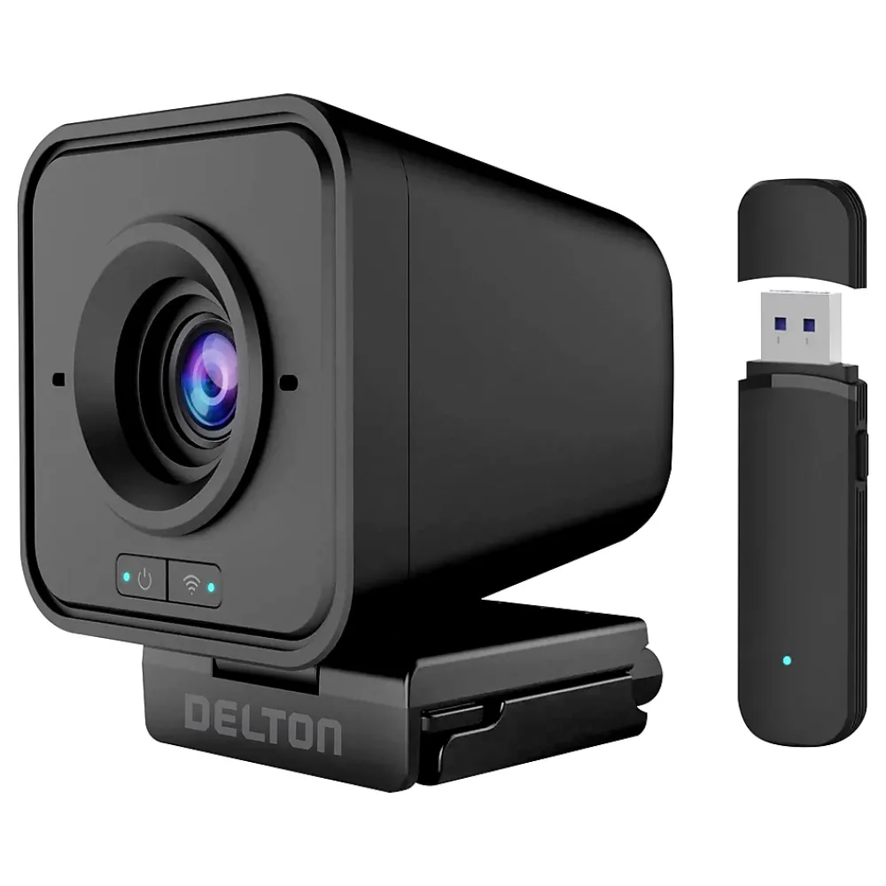 Outlet Delton HD 1080p Wireless Webcam, 2.1 Megapixels, Black (DCWC50)