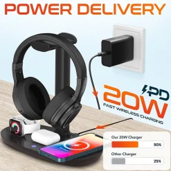 Sale Delton M101 Wireless Noise Canceling Bluetooth Stereo Computer Headset and Stand, Black (DHSWC1101XD)