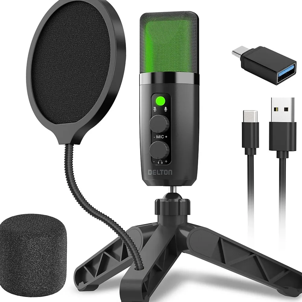 Clearance Delton U3000 Noise Canceling Condenser Microphone, Black (DRU3000)