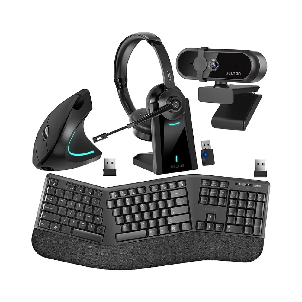 Sale Delton Work Anywhere 35X Wireless Noise Canceling Bluetooth Over-the-Ear Headset Kit (DBND4WLS35X)