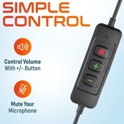 Best Delton 42Y Noise-Canceling Stereo Over-the-Ear Headset, USB Type-A (DWH42YAC)