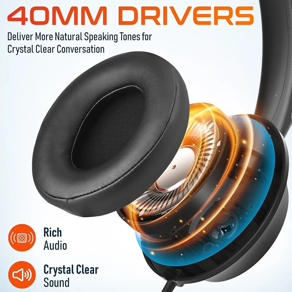 Best Delton 42Y Noise-Canceling Stereo Over-the-Ear Headset, USB Type-A (DWH42YAC)