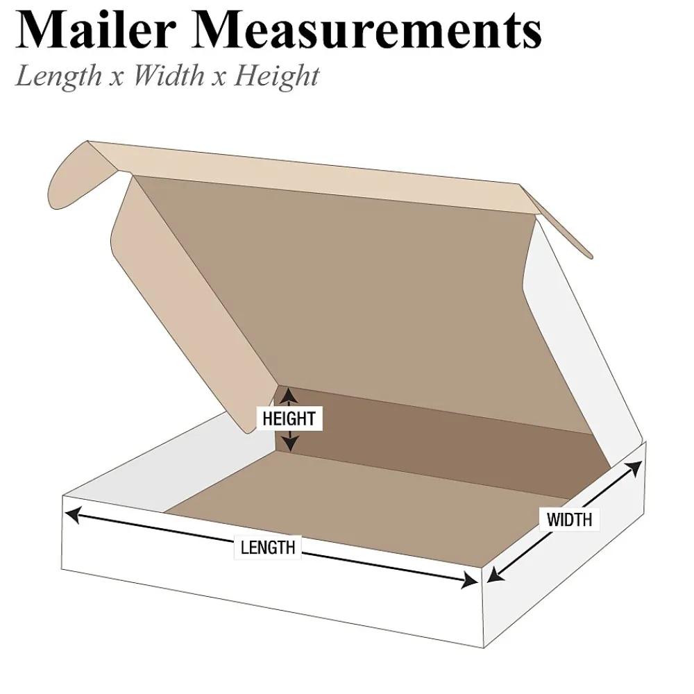 Unbranded Deluxe Literature Mailers, 14" x 14" x 4", White, 50/Bundle (MFL14144)