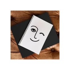 Notebooks|DENY Designs Wink Face by Mambo Art Studio Professional Notebooks, 5.5