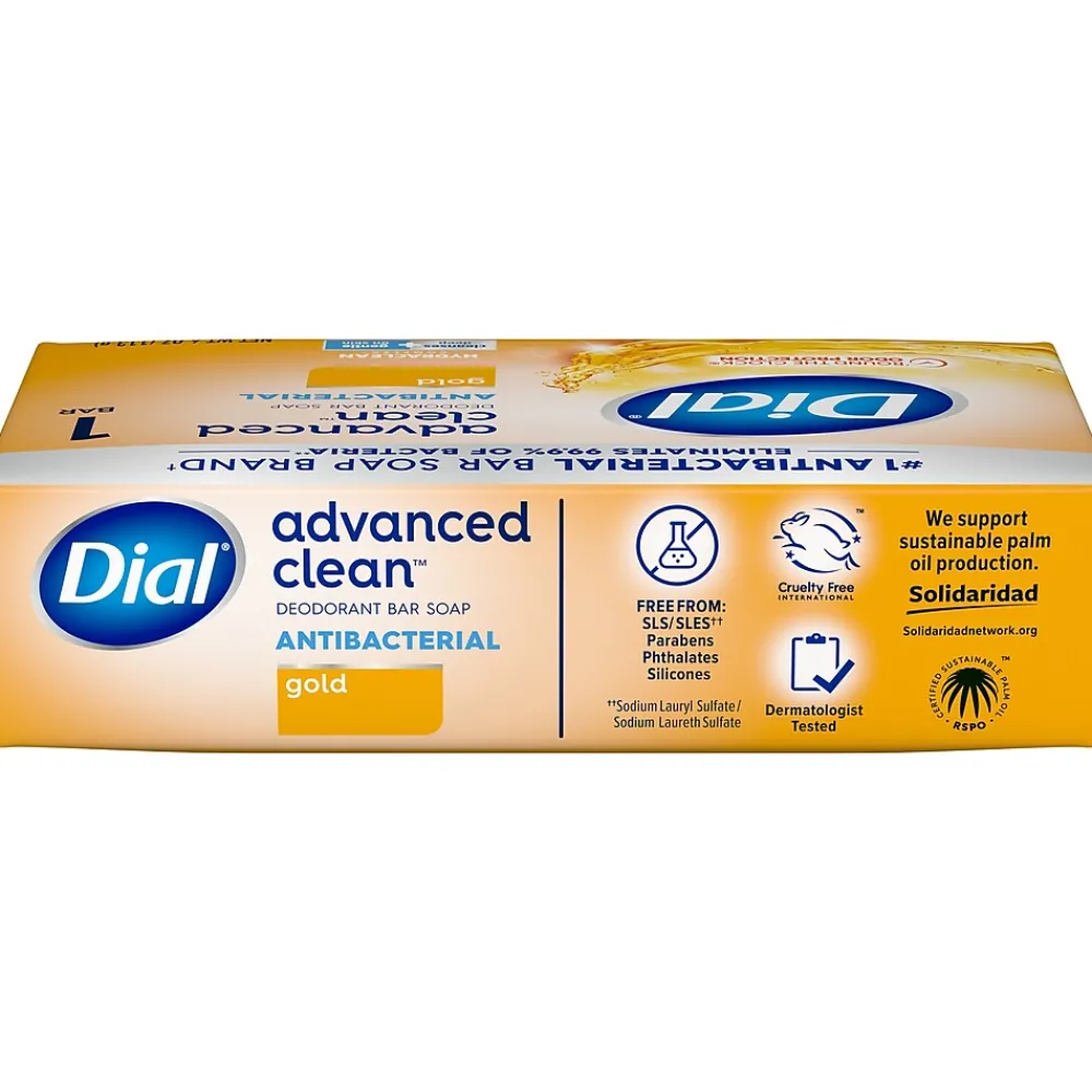 Advanced Clean Antibacterial Bar Soap, Gold Scent, 36/Carton (00052336926172)<Dial Clearance