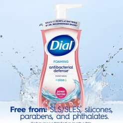 Antibacterial Foaming Hand Soap, Power Berries Scent, 8/Carton (017000347271)<Dial Outlet