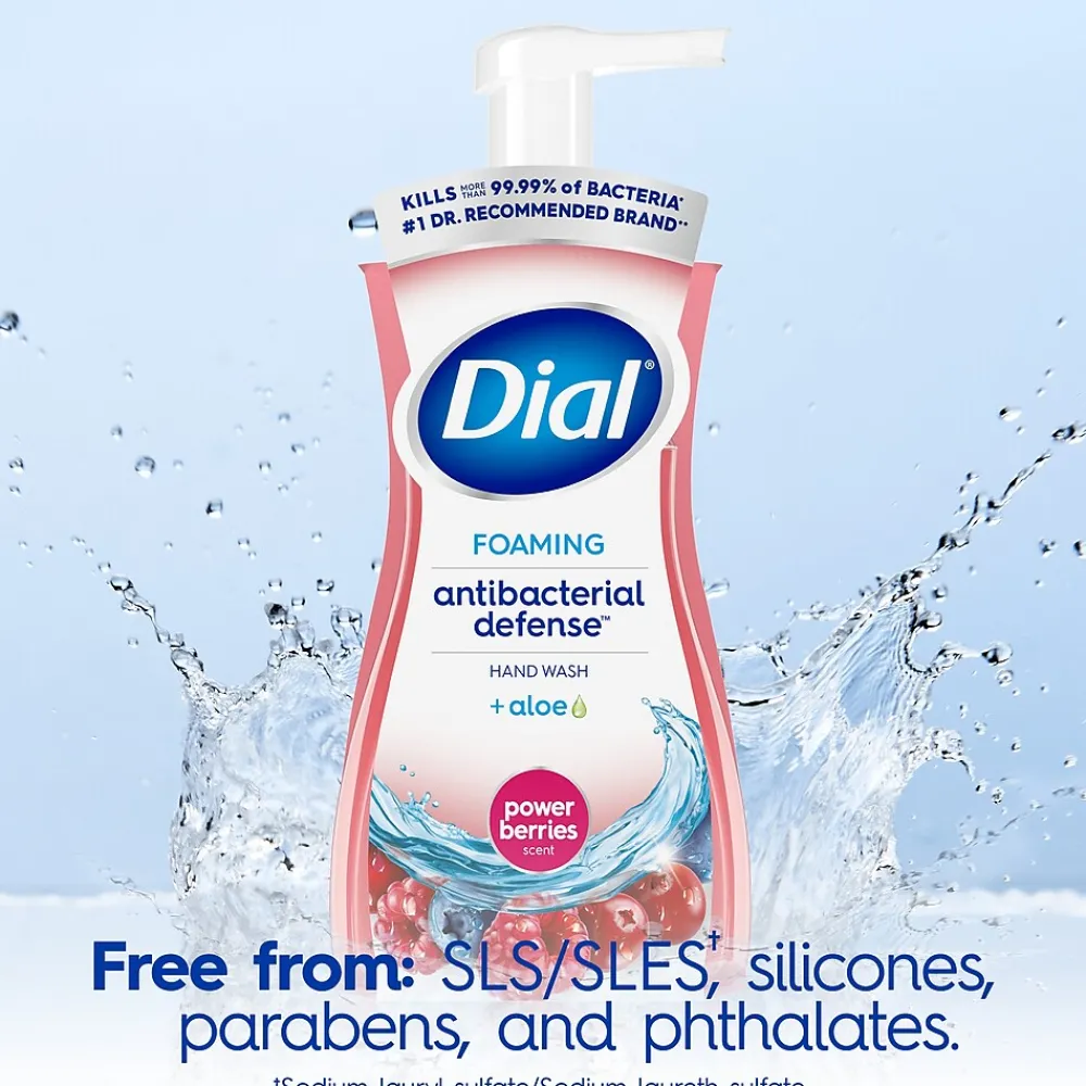Antibacterial Foaming Hand Soap, Power Berries Scent, 8/Carton (017000347271)<Dial Outlet