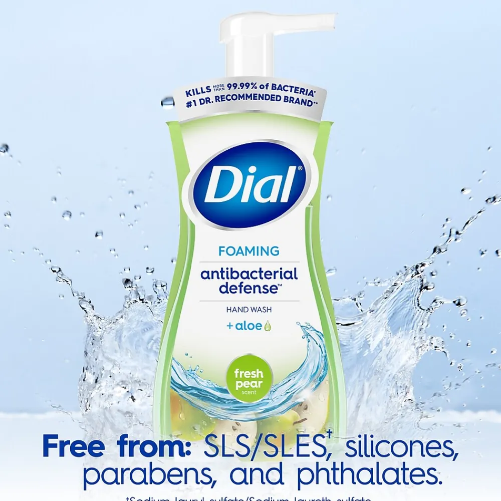 Antibacterial Foaming Hand Soap, Fresh Pear Scent, 8/Carton (017000347219)<Dial Hot