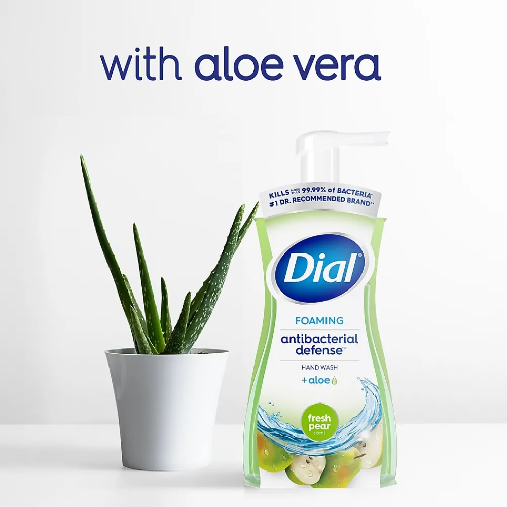 Antibacterial Foaming Hand Soap, Fresh Pear Scent, 8/Carton (017000347219)<Dial Hot