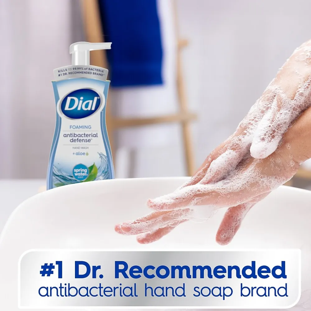 Antibacterial Foaming Hand Soap, Spring Water Scent, 8/Carton (017000347394)<Dial