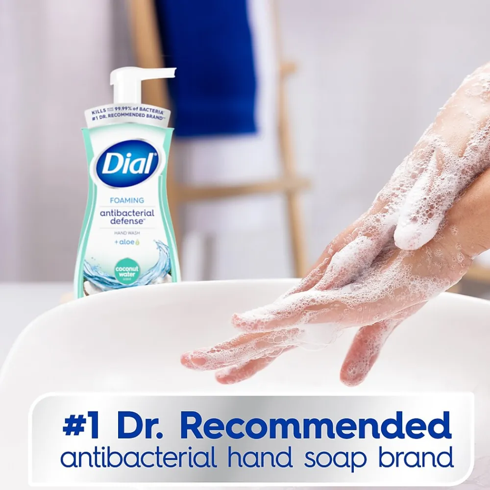 Antibacterial Foaming Hand Soap, Coconut Water Scent, 8/Carton (017000347158)<Dial New