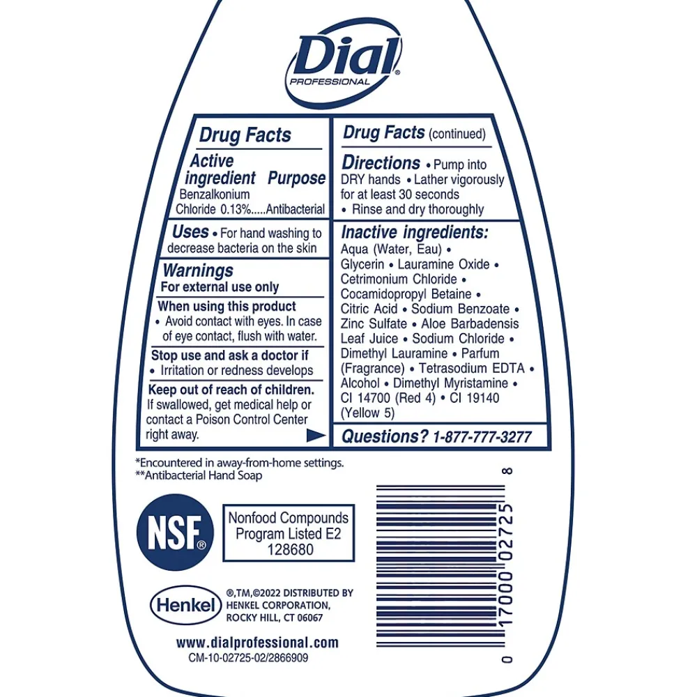 Complete Antibacterial Foaming Hand Soap, Original, 7.5 Oz., 8/Carton (02936)<Dial Sale