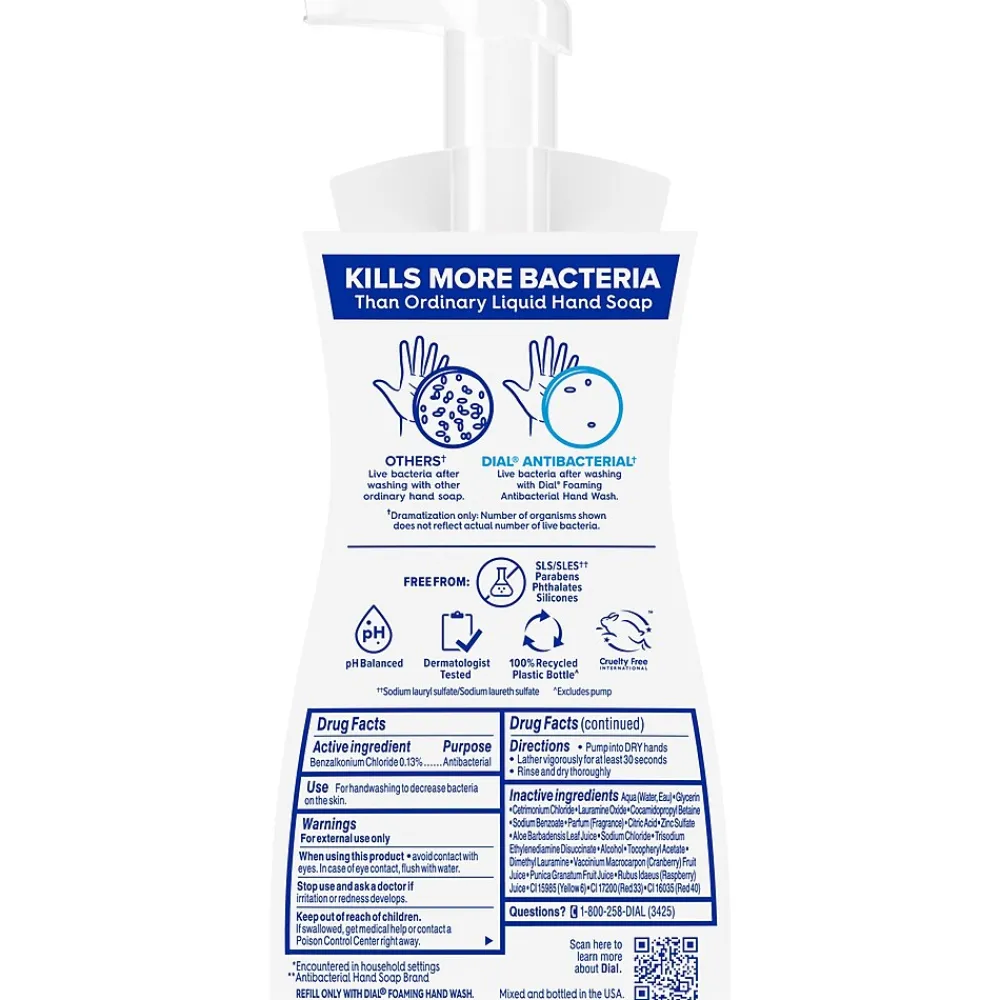 Complete Antibacterial Foaming Hand Soap, Power Berries, 7.5 Oz. (DIA 03016)<Dial New