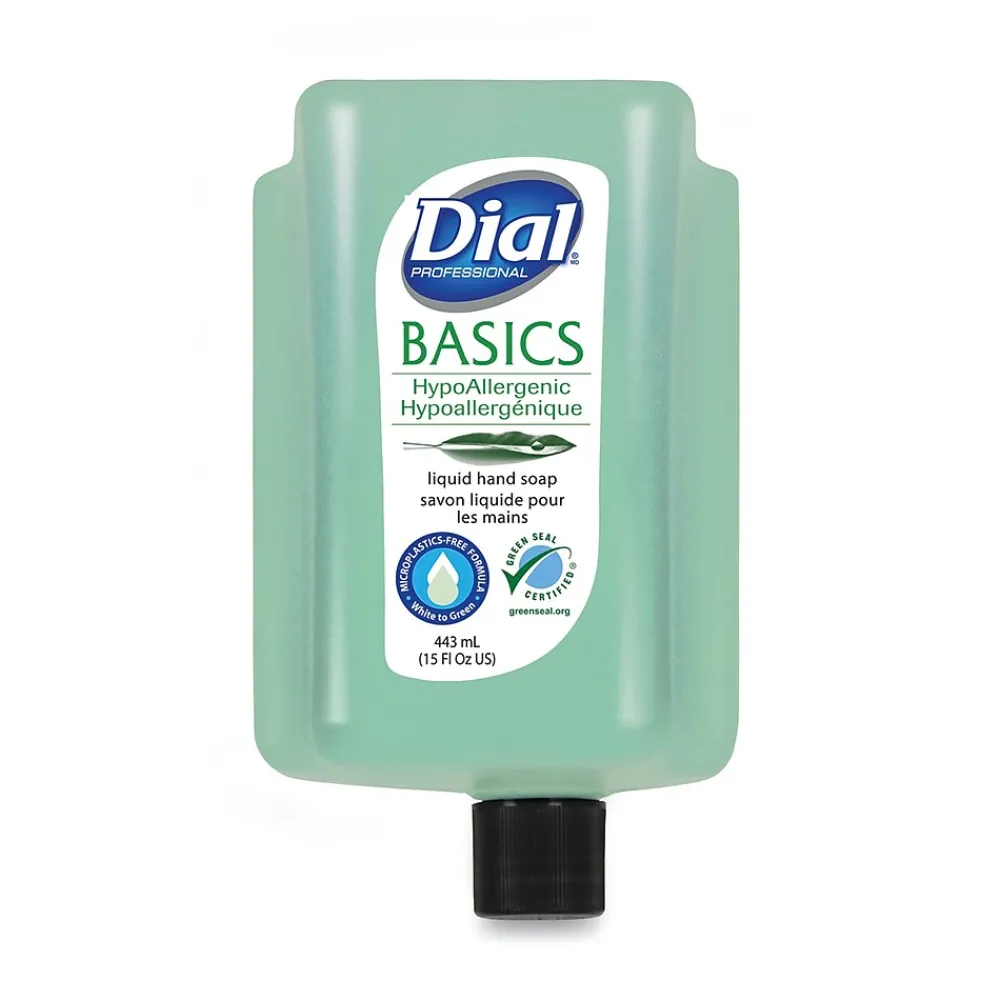 Professional Basics MP Free Liquid Hand Soap Refill for Versa Dispenser, 15 oz Refill Bottle, 6/Carton (DIA33827)<Dial Best