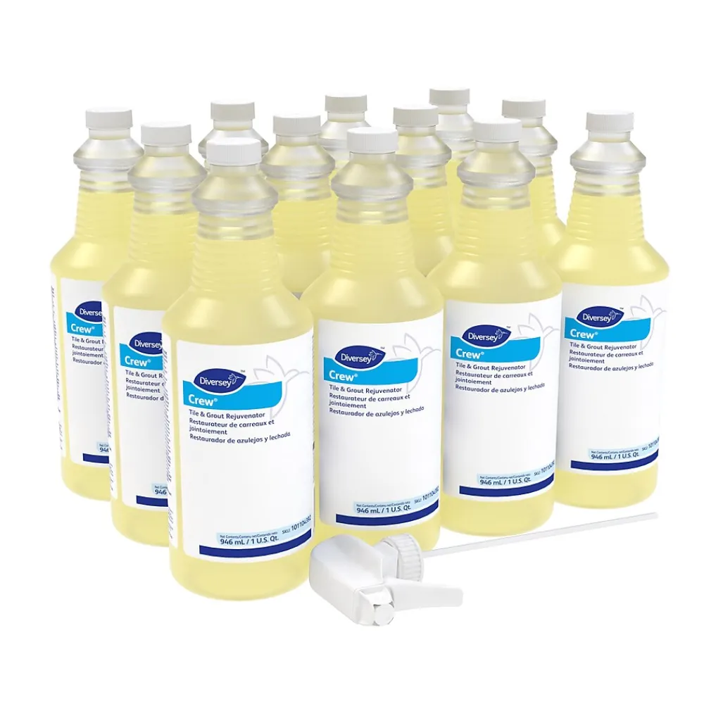 Crew Tile & Grout Rejuvenator, Chlorine Scent, 32 oz., 12/Carton (101104392)<Diversey New