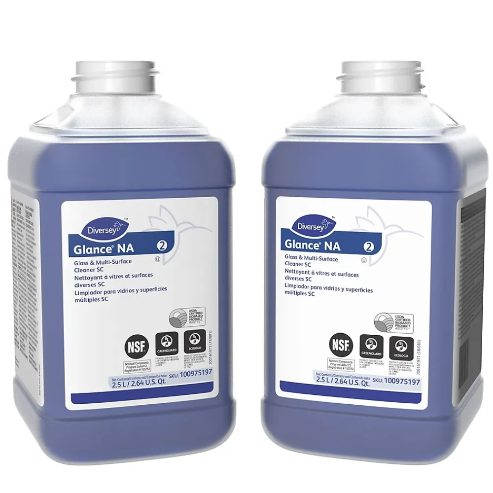 Glance NA Glass & Multi-Surface Cleaner for J-Fill, Refill, 2.5L, 2/Carton (100975197)<Diversey New