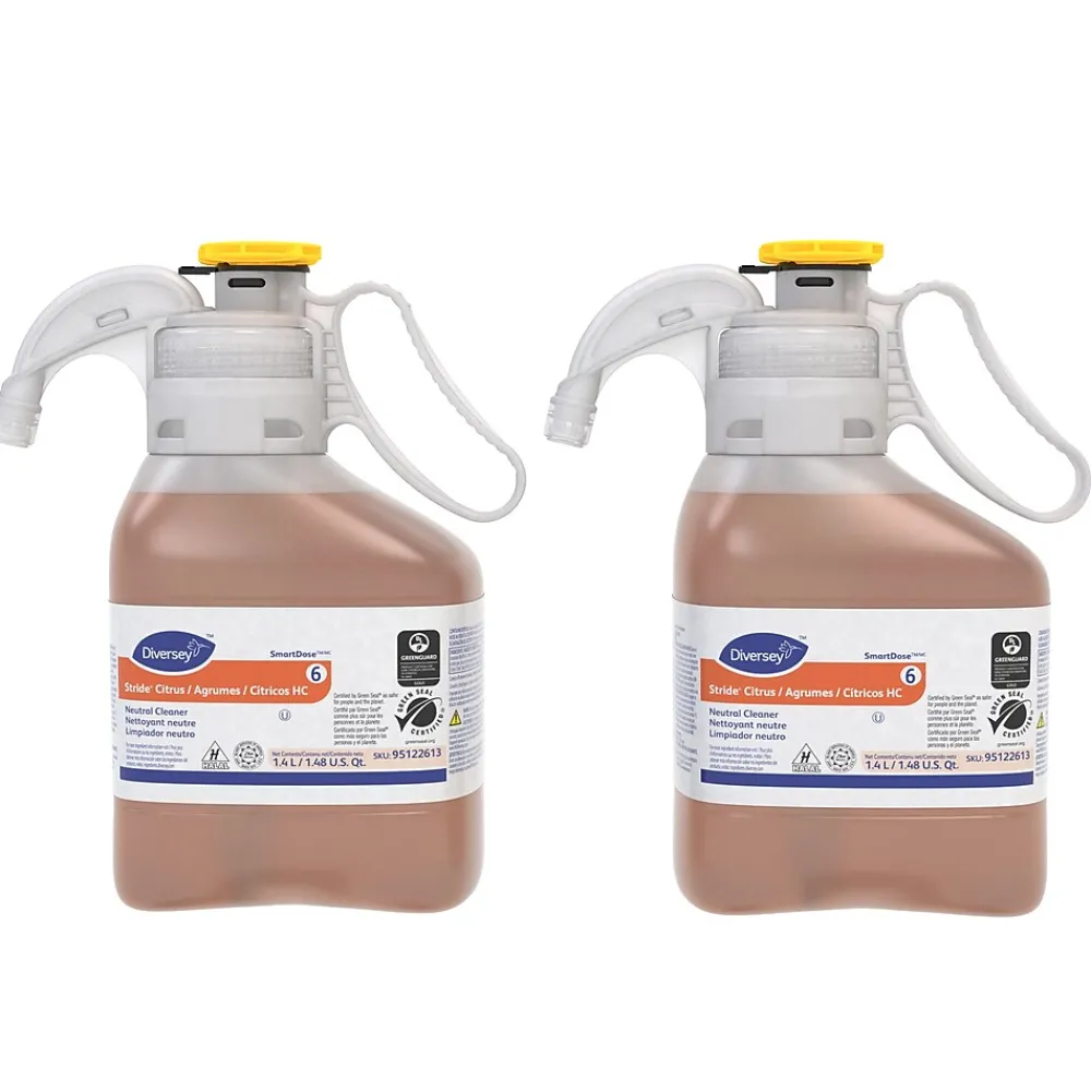 Diversey Neutral Floor Cleaner, SmartDose, 1.4L, 2 Bottles/Carton (95122613)<Stride Hot