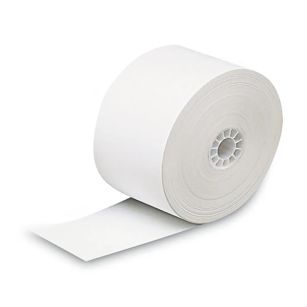 Pos Paper*Universal DN PUSH Single-Ply Thermal Paper Rolls, 1-3/4" x 230 ft, White, 10/Pack
