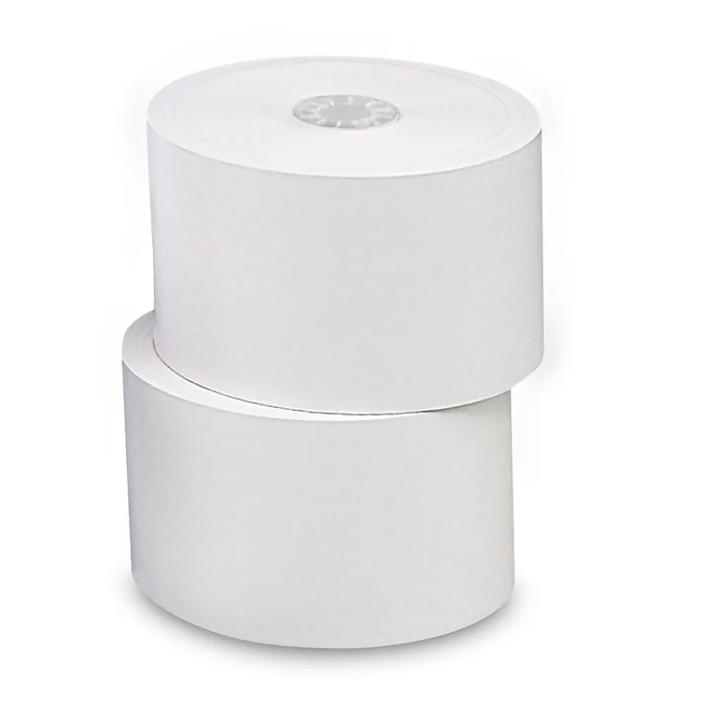 Pos Paper*Universal DN PUSH Single-Ply Thermal Paper Rolls, 1-3/4" x 230 ft, White, 10/Pack
