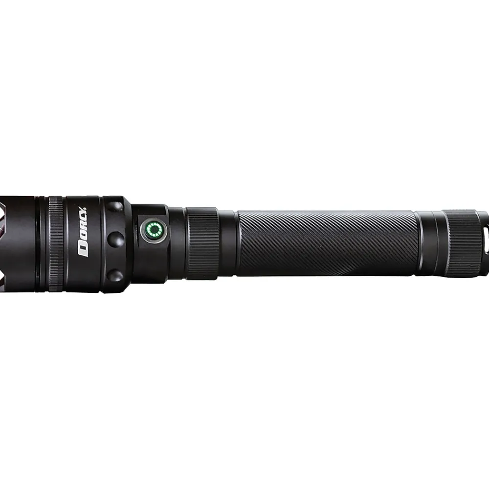 Dorcy 4,000-Lumen Pro Water-Resistant LED Rechargeable Flashlight with Built-in Power Bank, Gray (41-2611)