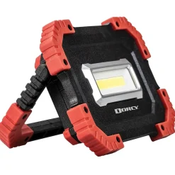 Dorcy Ultra USB 8 in. LED Rechargeable Work Light Lantern with Power Bank, Black/Red (DCY414336)