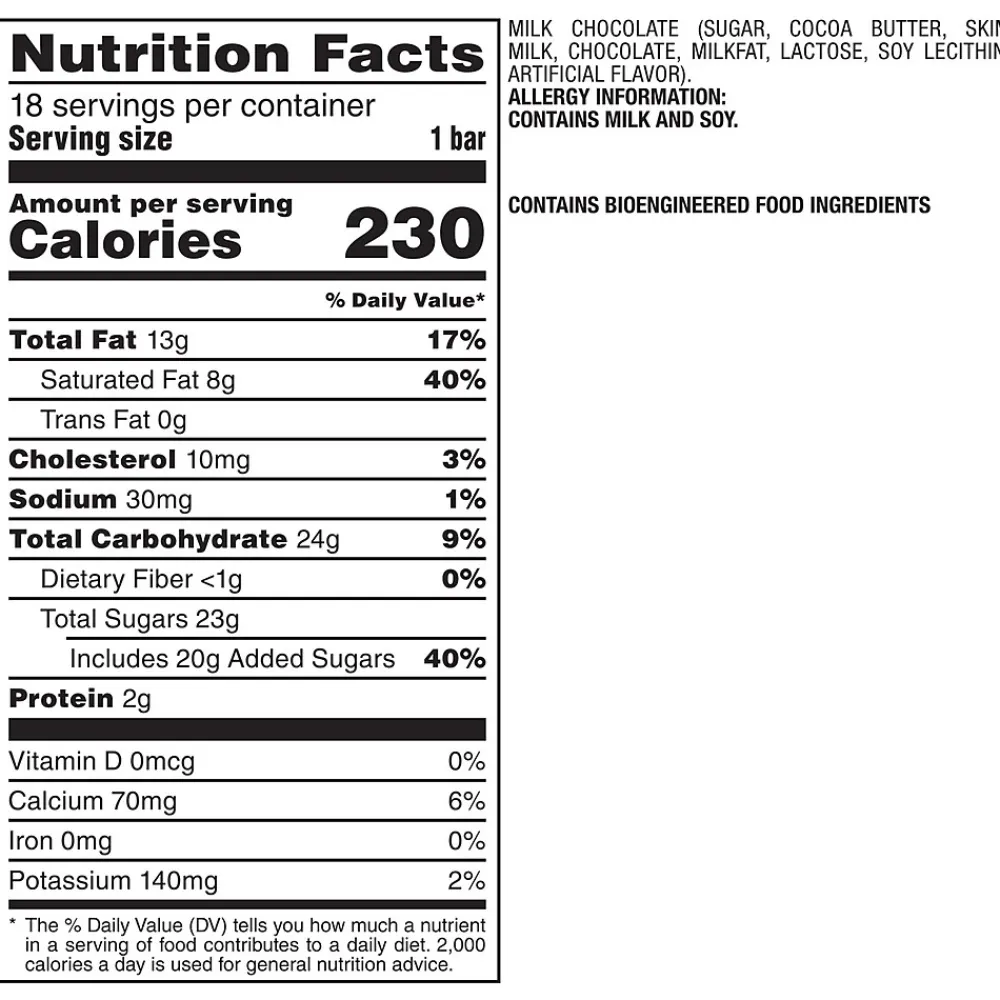 Dove Milk Chocolate Candy Bar, 1.44 oz., 18 (209-00468)