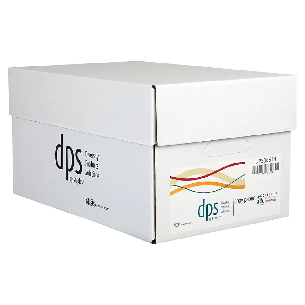 Copy Paper*Diversity Products Solutions by Staples DPS by Staples 8.5" x 14" Copy Paper, 20 lbs., 92 Brightness, 500/Ream (DPS08514)