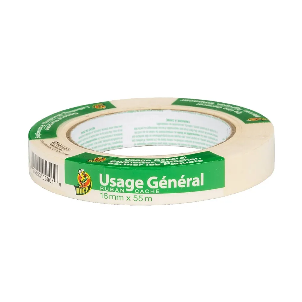 Duck General Purpose Masking Tape, 0.7" x 60 yds., Beige (240188)