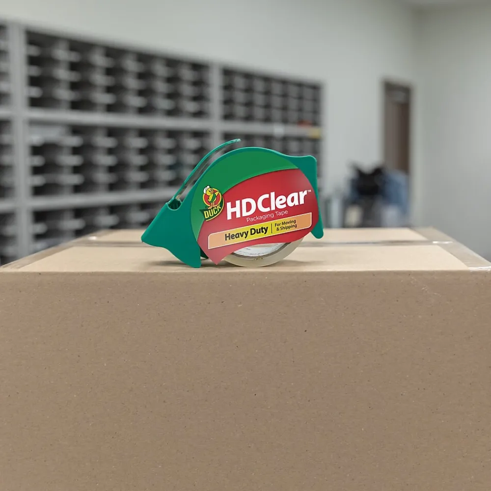 Online Duck HD Clear Heavy Duty Packing Tape, 3" x 54.6 yds., Clear, 6/Pack (307352/7496)