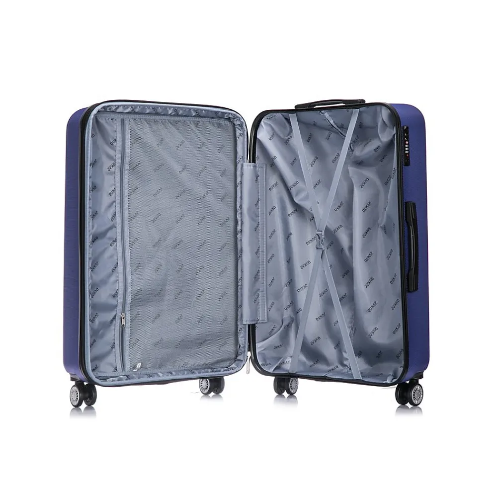 Crypto 19.75" Hardside Carry-On Suitcase, 4-Wheeled Spinner, TSA Checkpoint Friendly, Blue (DKCRY00S-BLU)<DUKAP New