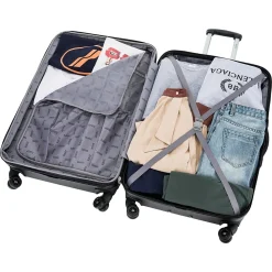 Intely 2-Piece Hardside Spinner Luggage Set, TSA Checkpoint Friendly, (DKINT0SM-BLK)<DUKAP Outlet