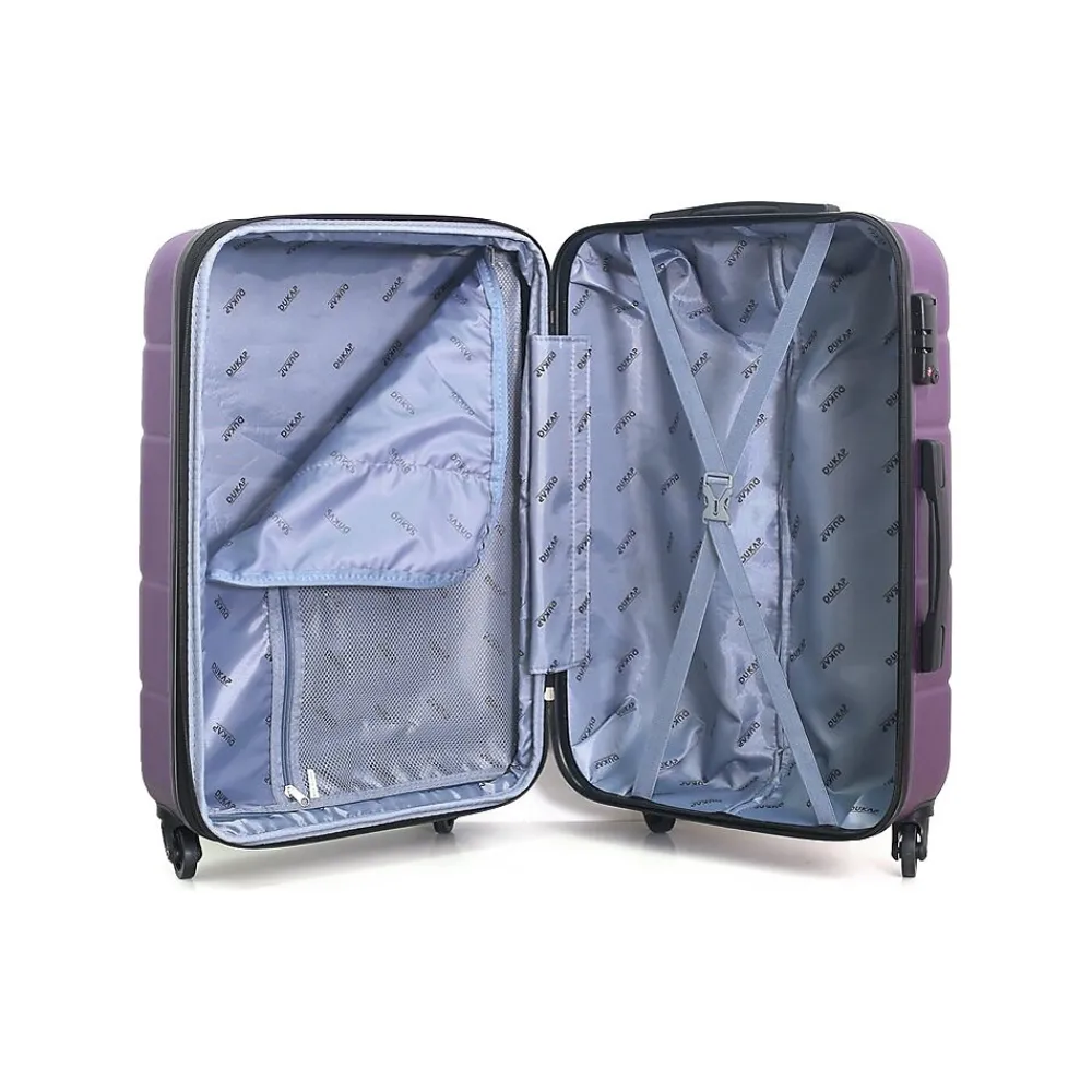 Rodez 20" Hardside Carry-On Suitcase, 4-Wheeled Spinner, TSA Checkpoint Friendly, (DKROD00S-PUR)<DUKAP Best