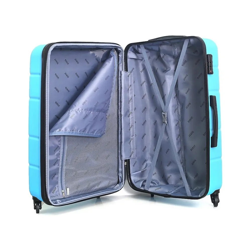 Rodez 3-Piece Hardside Spinner Luggage Set, TSA Checkpoint Friendly, (DKRODSML-LBL)<DUKAP Clearance