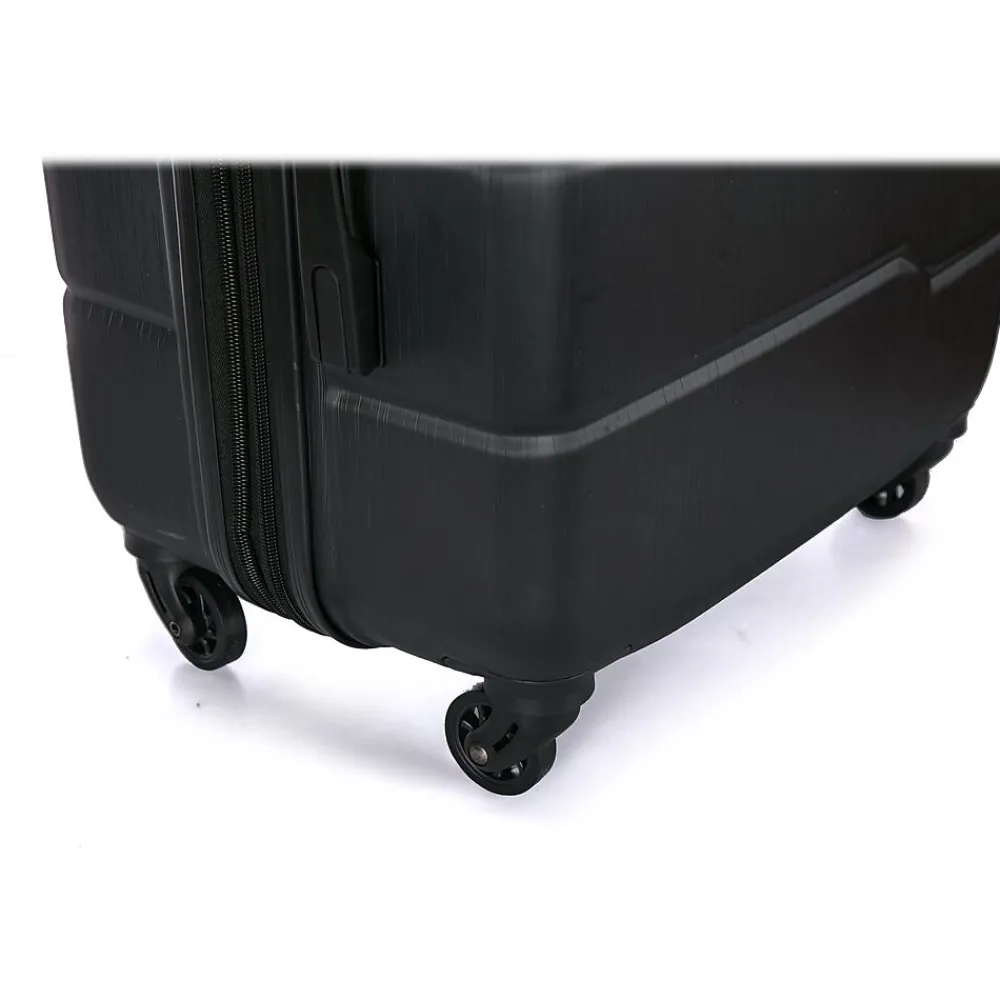 Rodez 3-Piece Hardside Spinner Luggage Set, TSA Checkpoint Friendly, (DKRODSML-BLK)<DUKAP Discount