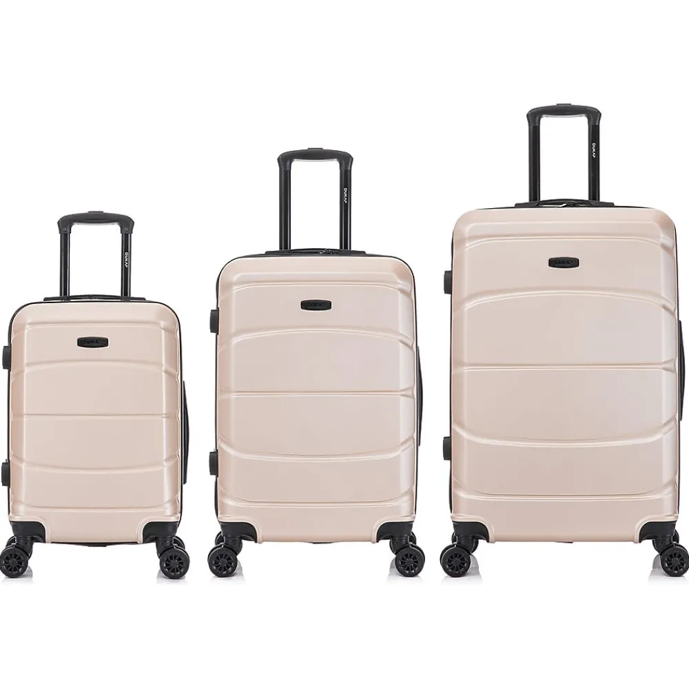 Sense 3-Piece Hardside Spinner Luggage Set, (DKSENSML-CHA)<DUKAP New