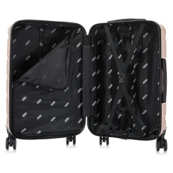 Sense 3-Piece Hardside Spinner Luggage Set, (DKSENSML-CHA)<DUKAP New
