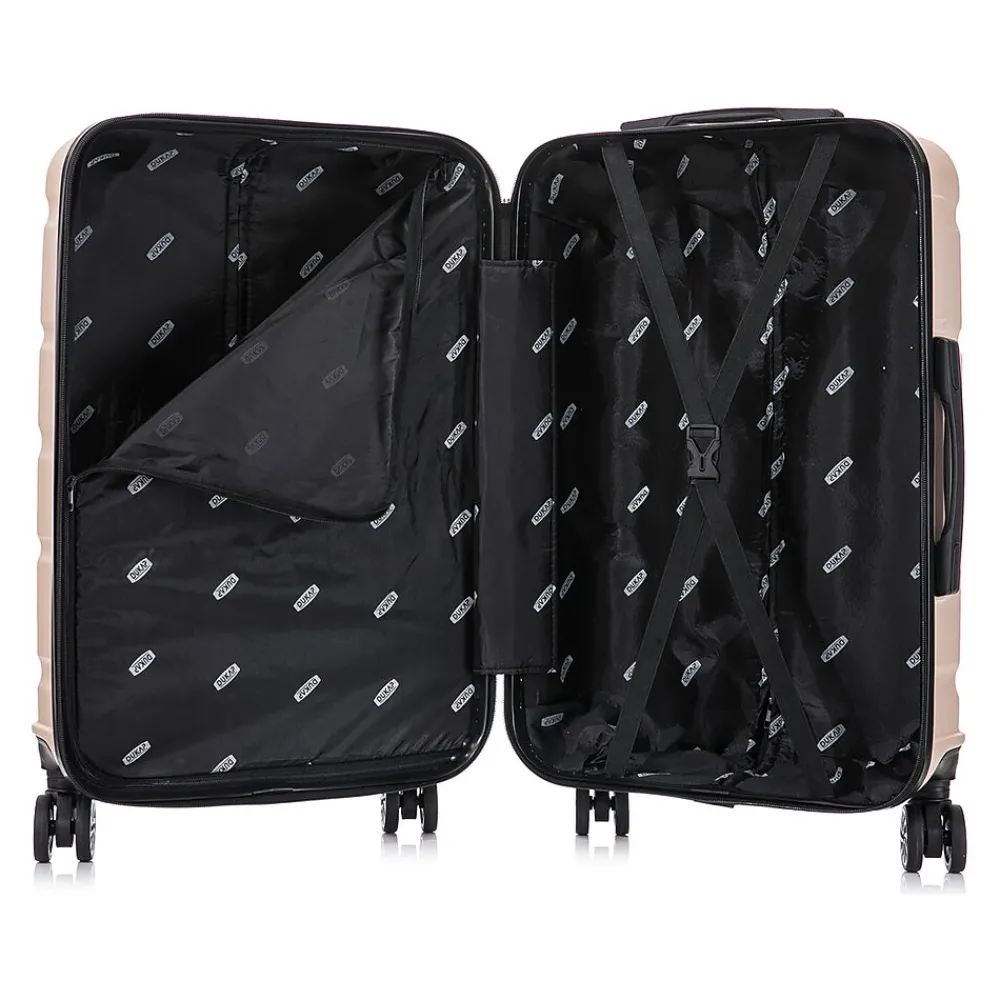 Sense 3-Piece Hardside Spinner Luggage Set, (DKSENSML-CHA)<DUKAP New