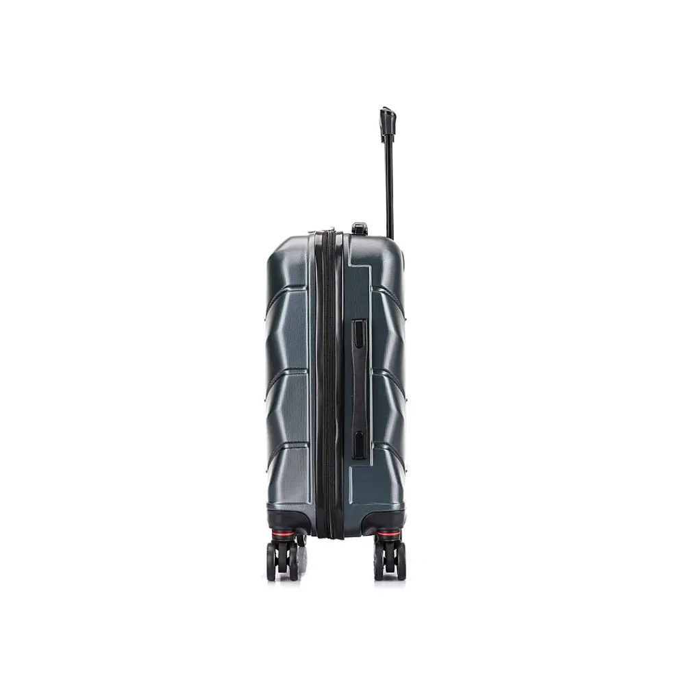 Zonix 20" Hardside Carry-On Suitcase, 4-Wheeled Spinner, Green (DKZON00S-GRE)<DUKAP Sale