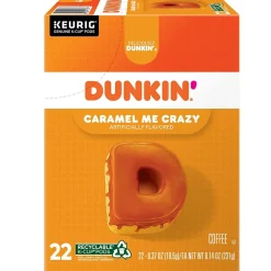 Dunkin' Caramel Me Crazy Coffee Keurig® K-Cup® Pods, Medium Roast, 22/Box (5000364900)