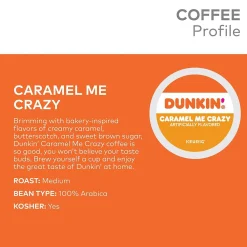 Dunkin' Caramel Me Crazy Coffee Keurig® K-Cup® Pods, Medium Roast, 22/Box (5000364900)