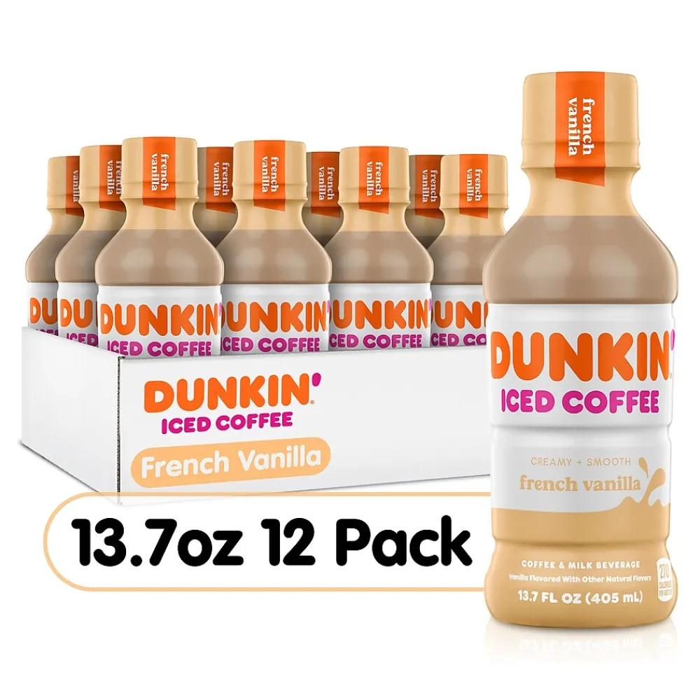 Dunkin' Donuts French Vanilla Iced Coffee, 13.7 oz., 12/Carton (04900007296)