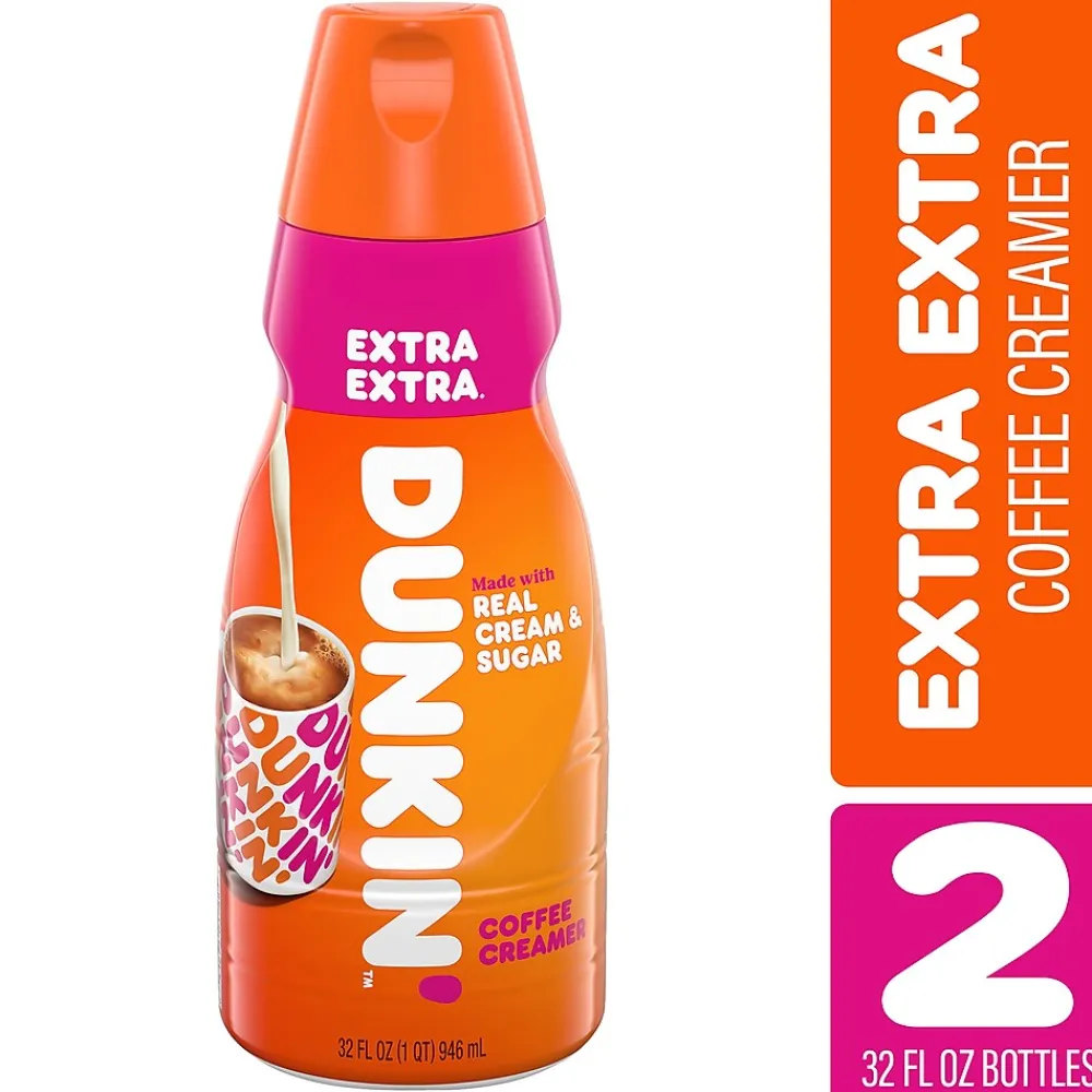 Dunkin' Extra Extra Coffee Creamer, 32 Oz, 2PK