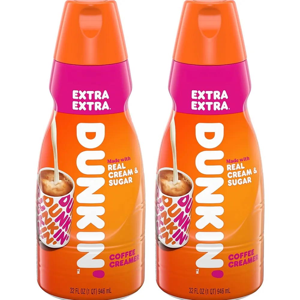 Dunkin' Extra Extra Coffee Creamer, 32 Oz, 2PK