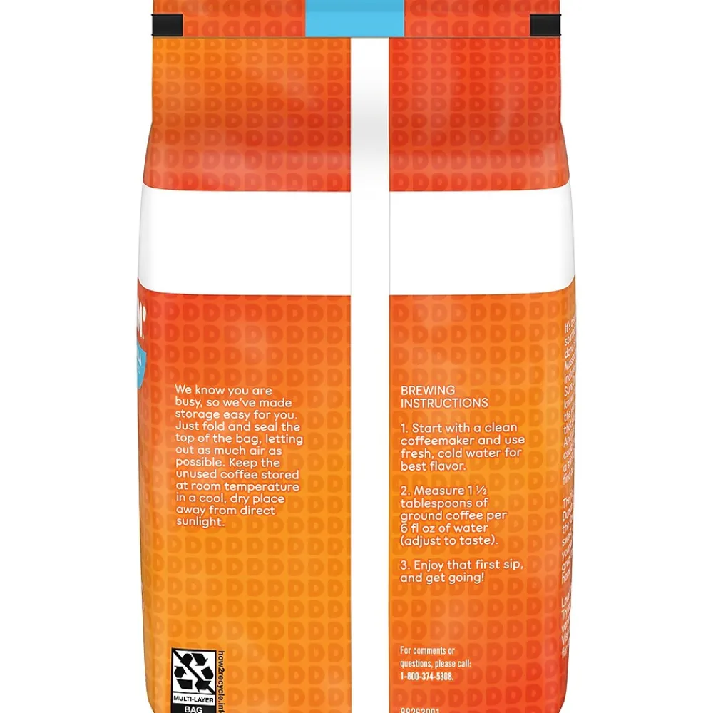 Dunkin' French Vanilla Ground Coffee, Medium Roast, 18 oz. (SMU01645)