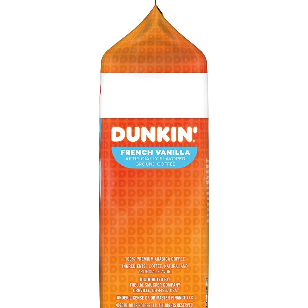 Dunkin' French Vanilla Ground Coffee, Medium Roast, 18 oz. (SMU01645)