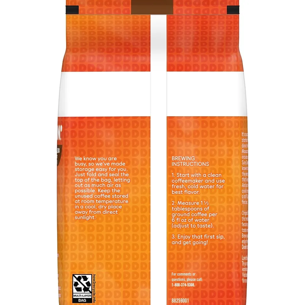 Dunkin' Original Blend Ground Coffee, Medium Roast, 18 oz. (SMU01641)