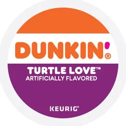 Dunkin' Turtle Love Coffee Keurig® K-Cup® Pods, Dark Roast, 22/Box (5000367615)
