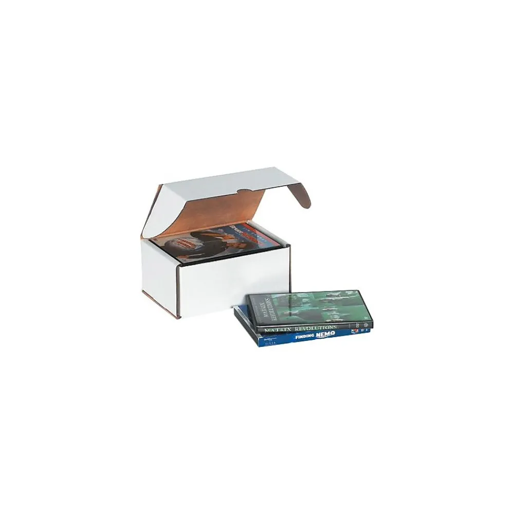 Hot Unbranded DVD Mailers, 7 5/8" x 5 7/16" x 3 9/16", White, 50/Bundle (MLRDVD6)